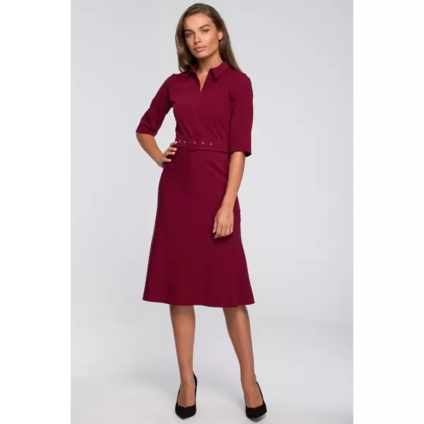  Dámské šaty STYLOVE S231 MAROON 