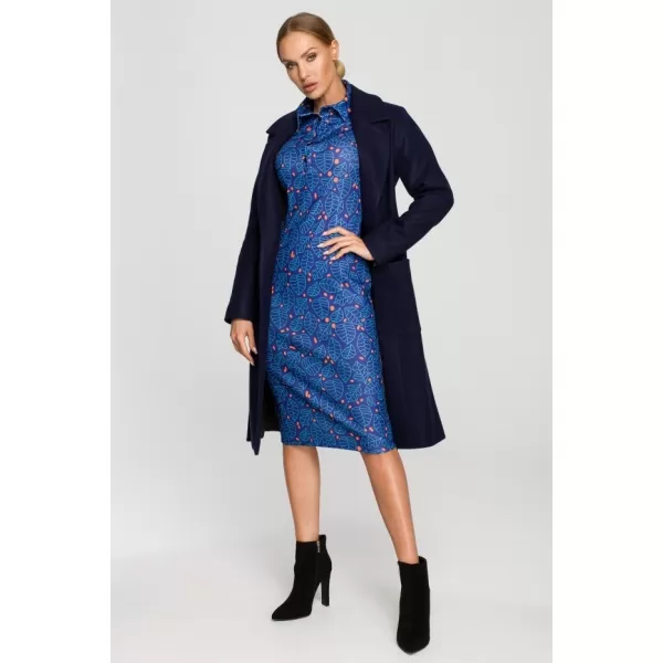  Dámský kabát MOE M708 NAVY BLUE 