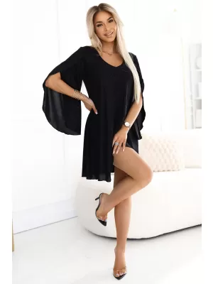 Dámské šaty NUMOCO LIVIA 597-1 Černá se třpytkami