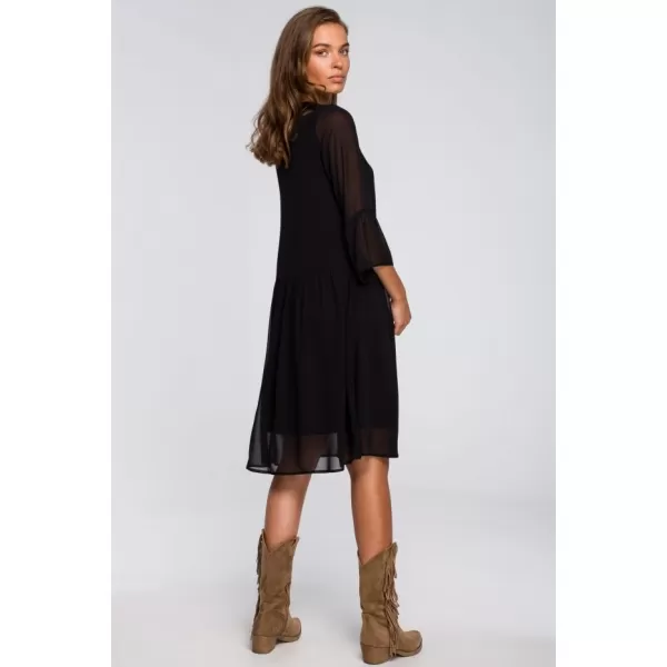  Dámské šaty STYLOVE S236 BLACK 