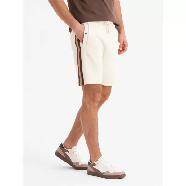  Pánské kraťasy OMBRE OM-SRSK-0156 CREAM 