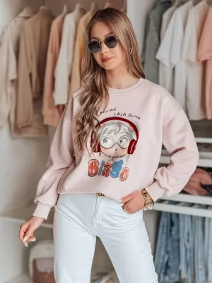 Dámská mikina DSTREET LALA VIBE RŮŽOVÁ