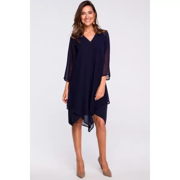  Dámské šaty STYLOVE S159 NAVY BLUE 