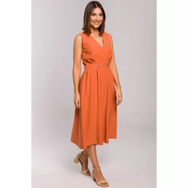  Dámské šaty STYLOVE S224 ORANGE 