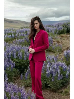 Dámské kalhoty STYLOVE S311 PLUM