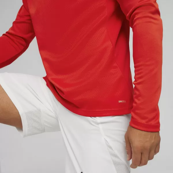  Pánské triko PUMA TEAMFINAL TRAINING 1/4 ZIP T 658551_01 PUMA RED/PUMA SILVER 