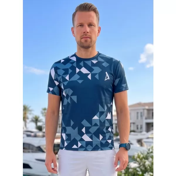  Pánské funkční triko premium ALTISPORT VOJ/ALM108TR01 NAVY-BÍLÁ 