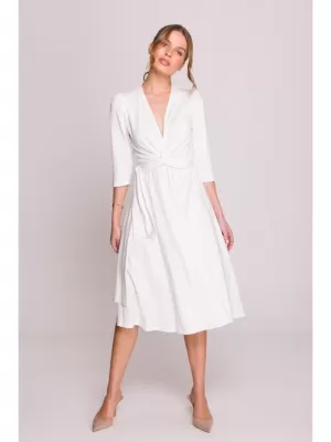 Dámské šaty STYLOVE S404 ECRU