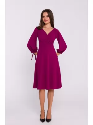 Dámské šaty STYLOVE S383 PLUM