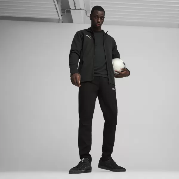  Pánská mikina PUMA TEAMFINAL CASUALS HOODED JKT 658528_03 PUMA BLACK/PUMA SILVER 