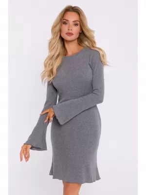 Dámské šaty MOE M821 GREY MELANGE