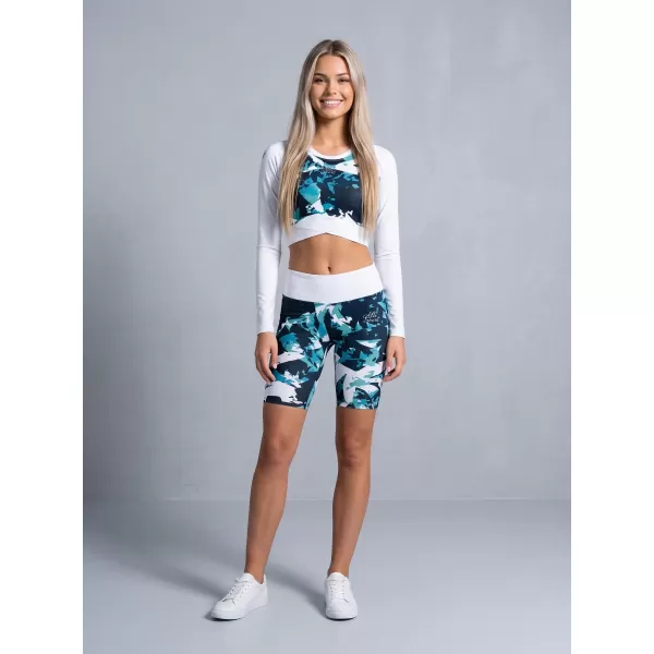  Dámské legíny nad kolena premium ALTISPORT VOJ/ALW110LEG02 MODROBÍLÁ 