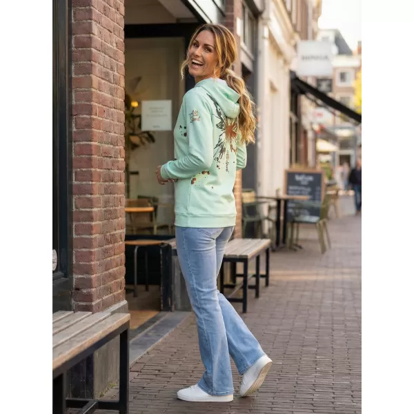  Dámská funkční mikina premium ALTISPORT VOJ/ALW077MI01 ZELENOORANŽOVÁ 
