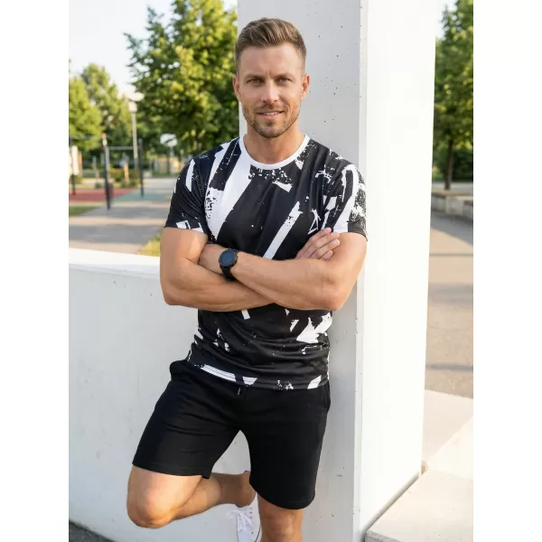  Pánské funkční triko premium ALTISPORT VOJ/ALM079TR01 ČERNOBÍLÁ 