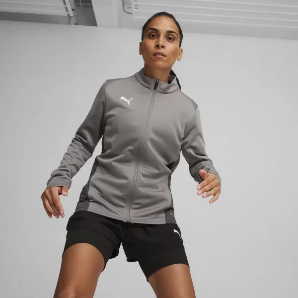  Dámská bunda PUMA TEAMGOAL TRAINING JACKET WMN 658635_13 CAST IRON/WHITE/SHADOW GRAY 