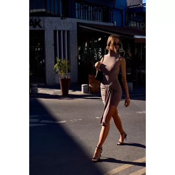  Dámské šaty MOE M841 BEIGE 
