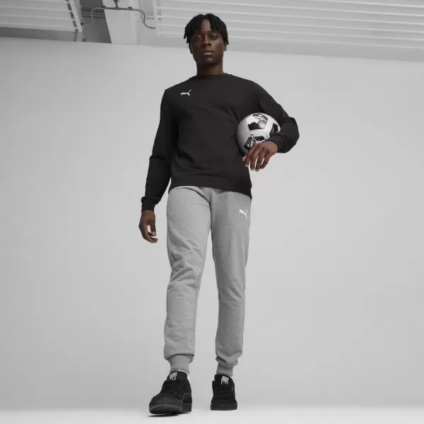  Pánská mikina PUMA TEAMGOAL CASUALS CREW NECK S 658592_03 PUMA BLACK/PUMA WHITE 