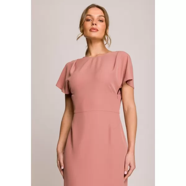  Dámské šaty STYLOVE S398 ROSE 