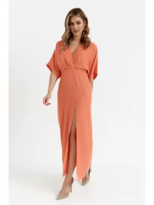 Dámské šaty MAKOVER K163 ORANGE