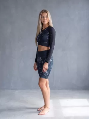 Dámské legíny nad kolena premium ALTISPORT VOJ/ALW110LEG02 ČERNÁ