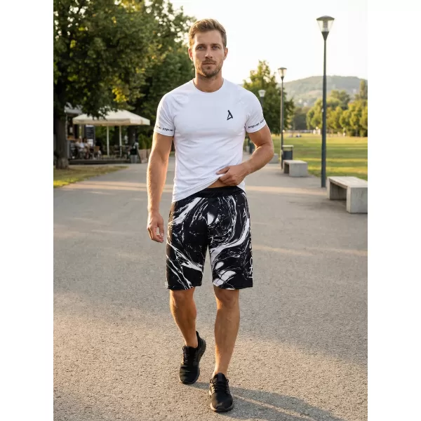  Pánské funkční šortky premium ALTISPORT VOJ/ALM071KRA01 ČERNOBÍLÁ 