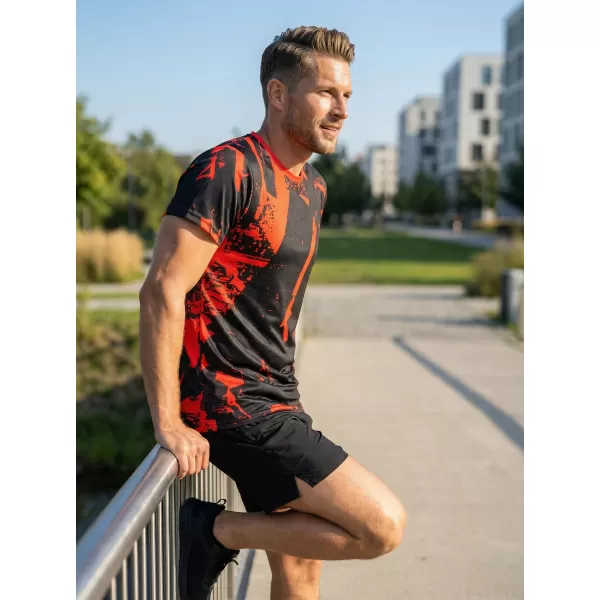  Pánské funkční triko premium ALTISPORT VOJ/ALM079TR01 ČERNOČERVENÁ 
