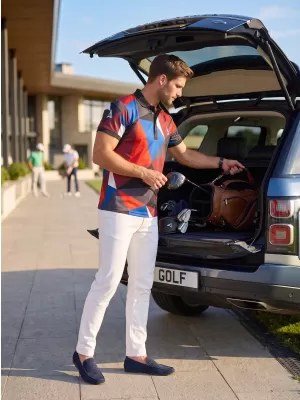 Pánské funkční triko s límečkem premium ALTISPORT VOJ/ALM007TR05 NÁMOŘNÍ MODRÁ/ČERVENÁ