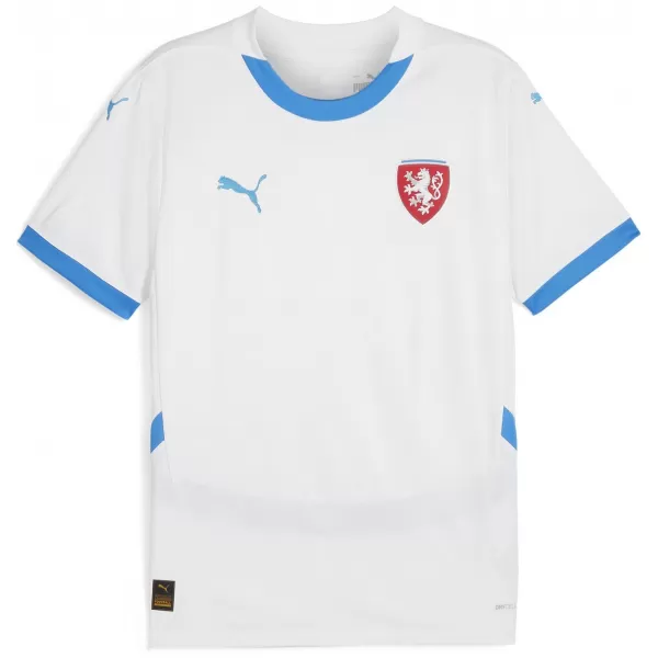 Pánský fotbalový dres PUMA FACR AWAY JERSEY REPLICA 774128_02 PUMA WHITE/IGNITE BLUE 