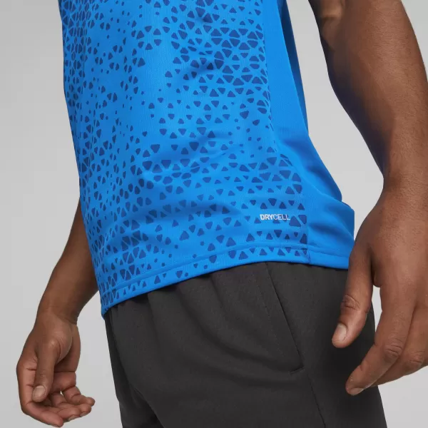  Pánské triko PUMA TEAMCUP TRAINING JERSEY SL 657985_02 ELECTRIC BLUE LEMONADE 