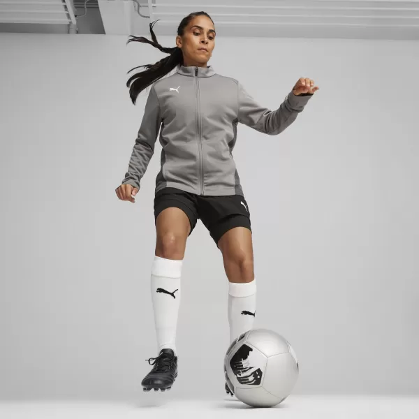  Dámská bunda PUMA TEAMGOAL TRAINING JACKET WMN 658635_13 CAST IRON/WHITE/SHADOW GRAY 