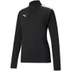 Dámská bunda PUMA TEAMLIGA 1/4 ZIP TOP W 657253_03 PUMA BLACK/PUMA WHITE