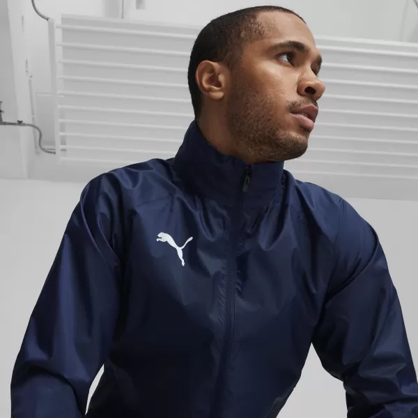  Pánská bunda PUMA TEAMGOAL ALL WEATHER JACKET 659038_06 PUMA NAVY/PUMA WHITE 