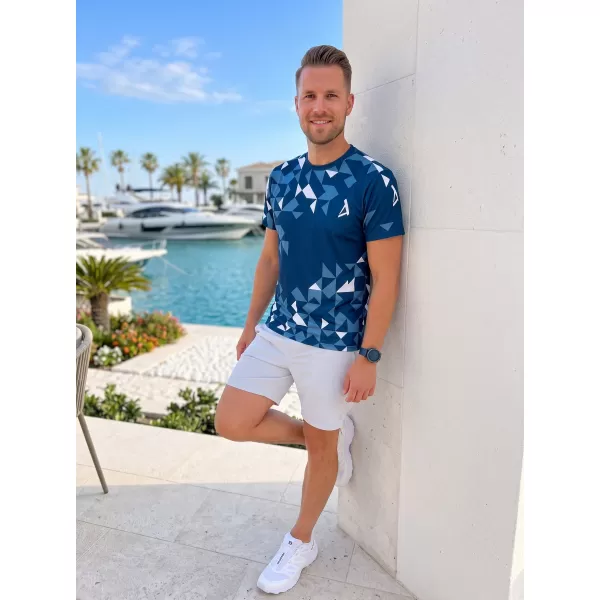  Pánské funkční triko premium ALTISPORT VOJ/ALM108TR01 NAVY-BÍLÁ 