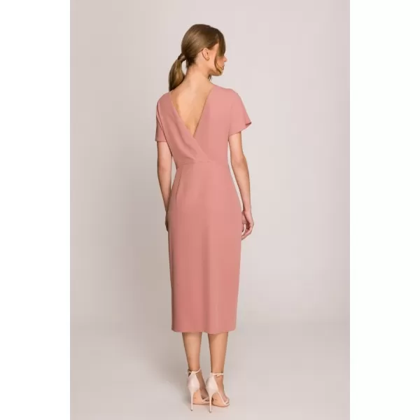  Dámské šaty STYLOVE S398 ROSE 