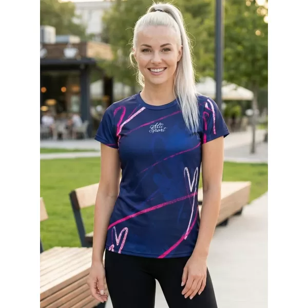  Dámské funkční triko premium ALTISPORT VOJ/ALW082TR01 TMAVĚ MODRÁ 