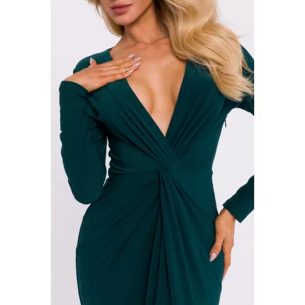  Dámské šaty MOE M840 BOTTLE GREEN 