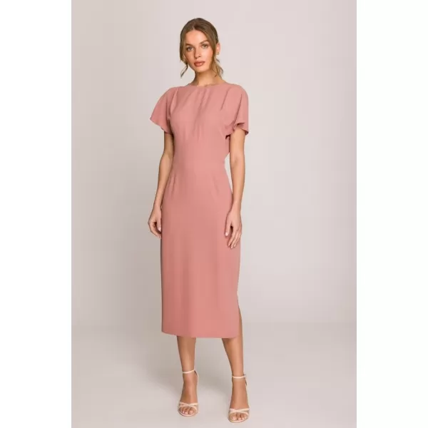  Dámské šaty STYLOVE S398 ROSE 