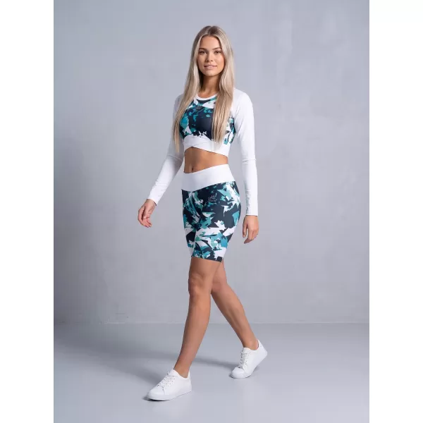  Dámské legíny nad kolena premium ALTISPORT VOJ/ALW110LEG02 MODROBÍLÁ 