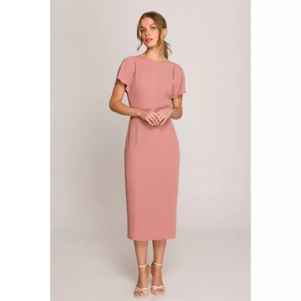  Dámské šaty STYLOVE S398 ROSE 