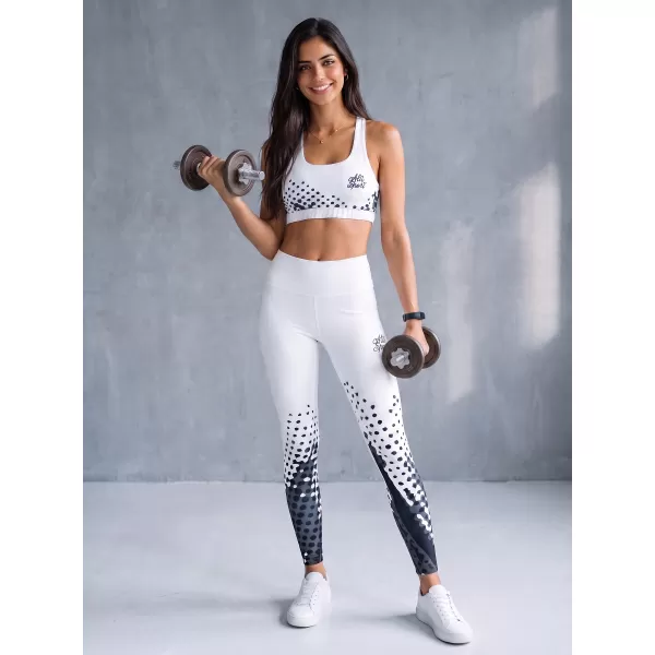  Dámské legíny premium ALTISPORT VOJ/ALW109LEG01 BÍLOČERNÁ 