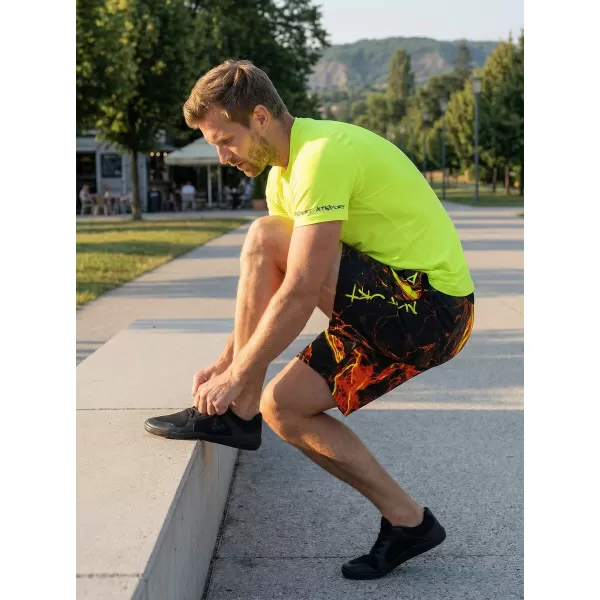  Pánské funkční šortky premium ALTISPORT VOJ/ALM071KRA01 ČERNOŽLUTÁ 
