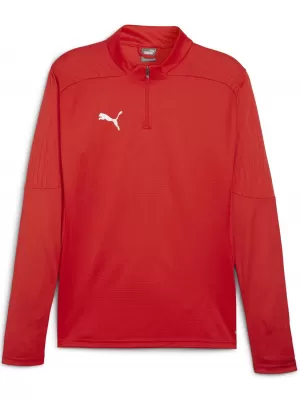 Pánské triko PUMA TEAMFINAL TRAINING 1/4 ZIP T 658551_01 PUMA RED/PUMA SILVER