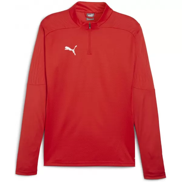  Pánské triko PUMA TEAMFINAL TRAINING 1/4 ZIP T 658551_01 PUMA RED/PUMA SILVER 