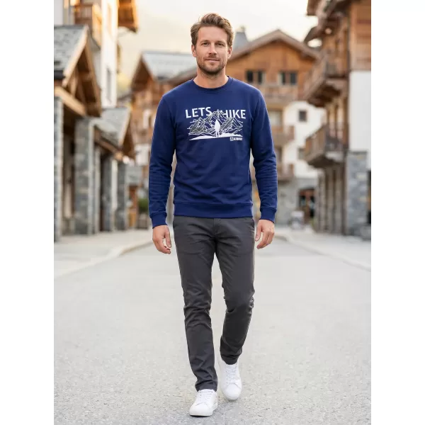  Pánská mikina ALTISPORT ALM190406 PŮLNOČNÍ MODRÁ 