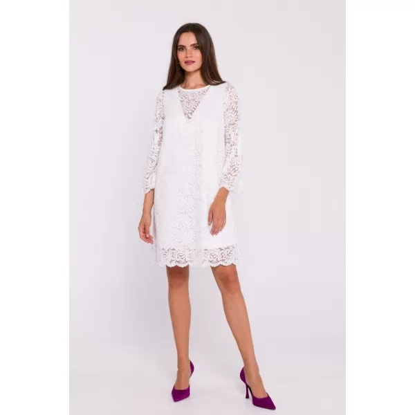  Dámské šaty STYLOVE S380 ECRU 