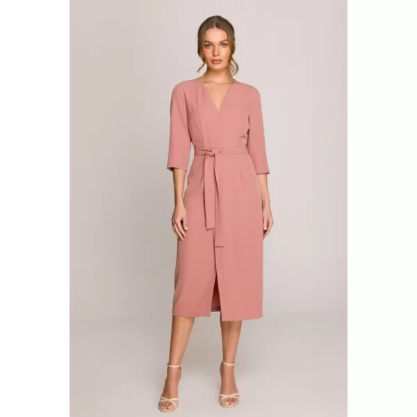  Dámské šaty STYLOVE S396 ROSE 