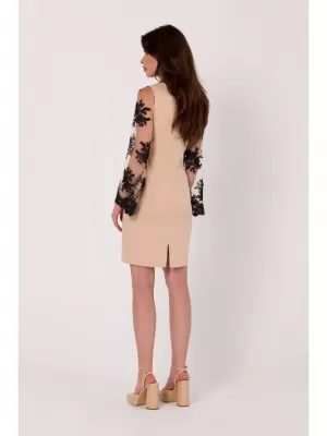 Dámské šaty MAKOVER K182 BEIGE