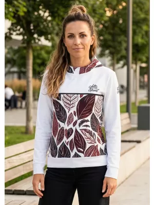 Dámská funkční mikina premium ALTISPORT VOJ/ALW061MI01 BÍLÁ/VÍNOVÁ