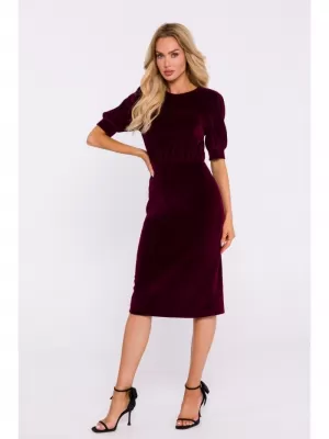 Dámské šaty MOE M827 MAROON