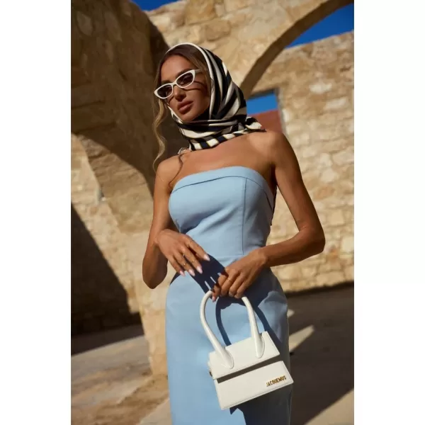  Dámské šaty MOE M843 LIGHT BLUE 